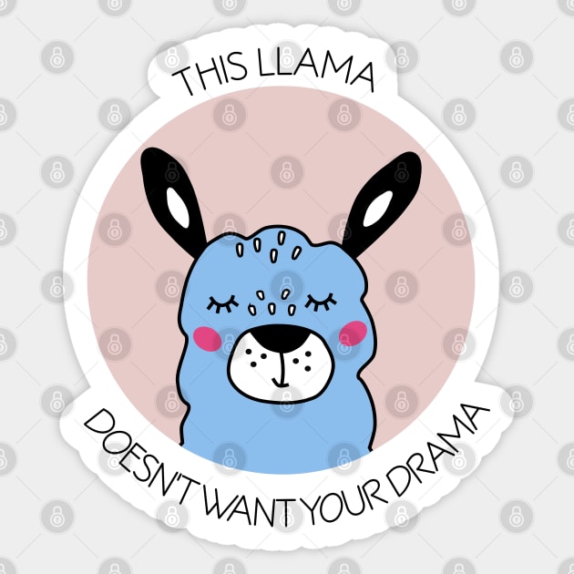 Drama Llama Sticker by IndigoLark